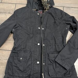 Women's Black Hooded Jacket